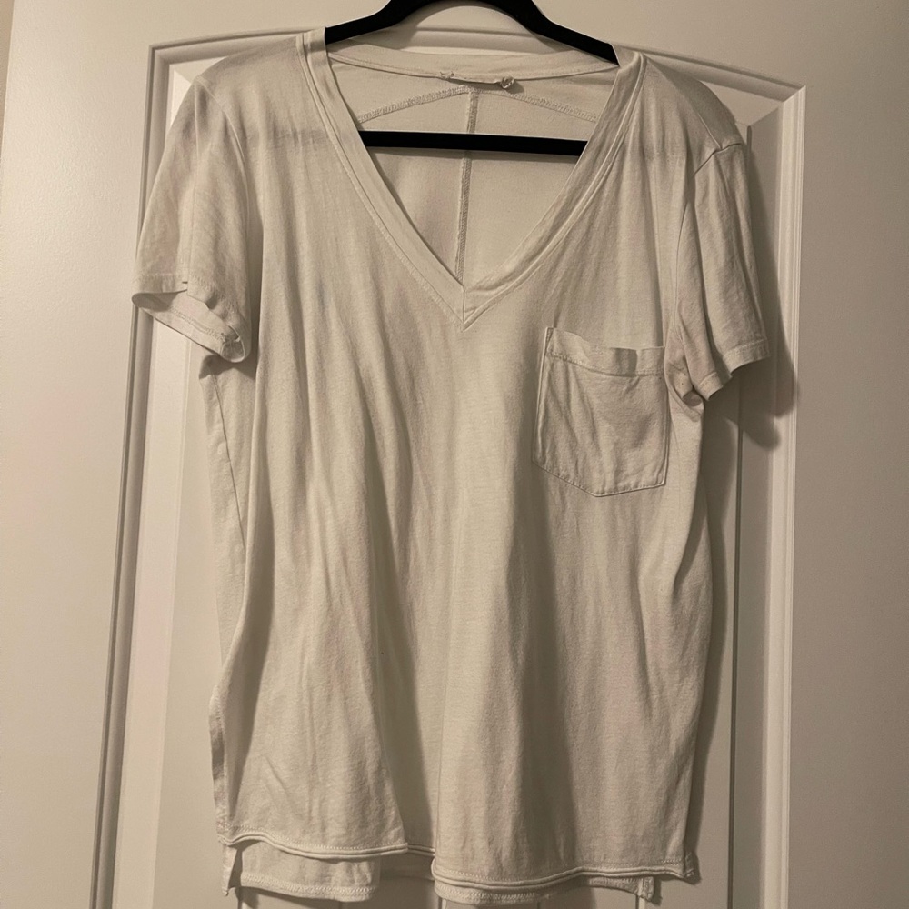 Basic White V-Neck